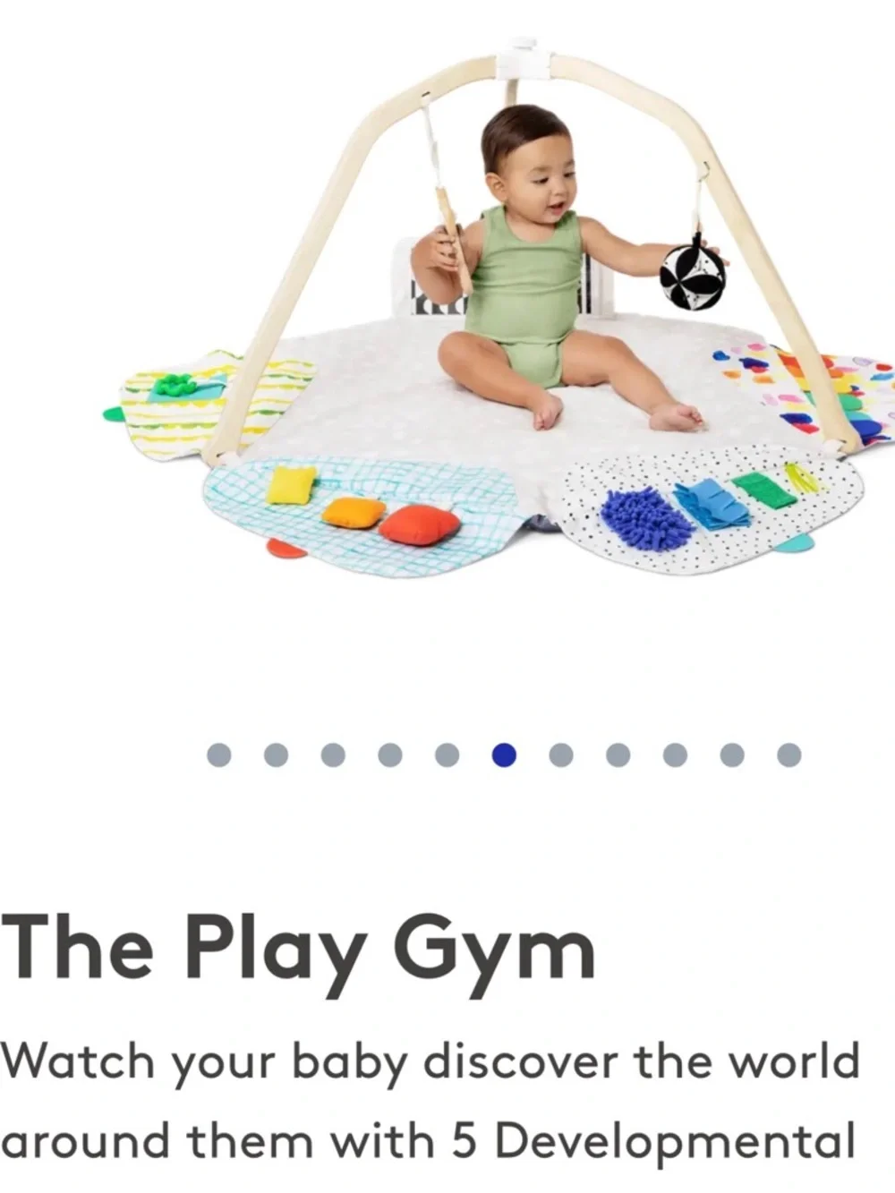 The Play Gym Multi-Activity Baby Play Mat - White with Multicolor Accents - Picture 1 of 10